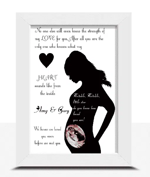 Personalised Baby Scan Photo Frame – Pregnant Mum Gift Baby Shower Gifts