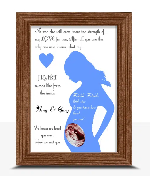 Personalised Baby Scan Photo Frame – Pregnant Mum Gift Baby Shower Gifts