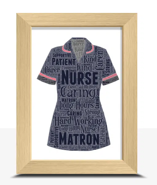 Matron Nurse Uniform Word Art Gift Healthcare Gifts