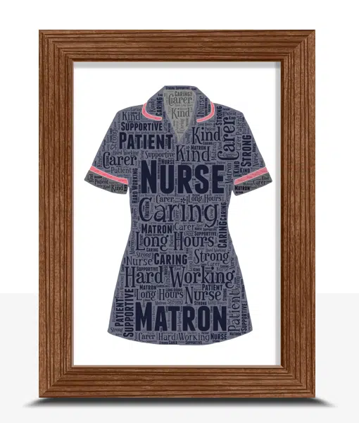 Matron Nurse Uniform Word Art Gift Healthcare Gifts
