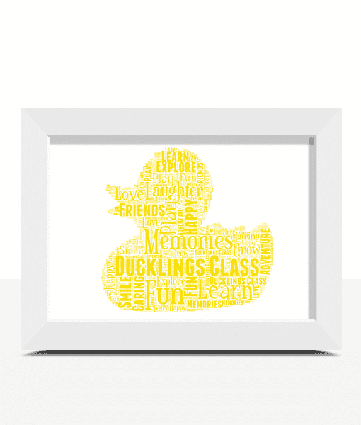Personalised Rubber Duck Word Art Print – Ducky Gift Animal Prints