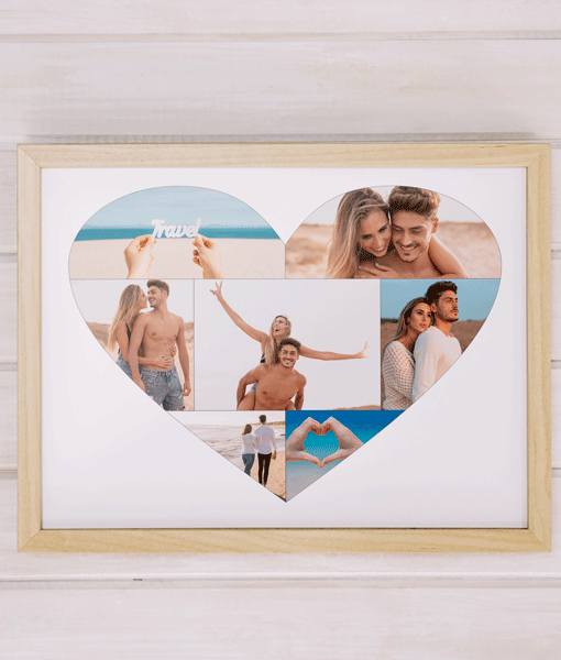 Personalised Love Heart Photo Print Engagement Gifts