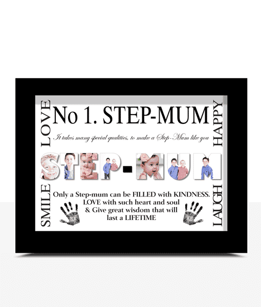 No 1 STEP MUM Personalised Photo Collage Gift Gifts For Her