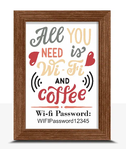 Personalised WIFI Password Poster Family