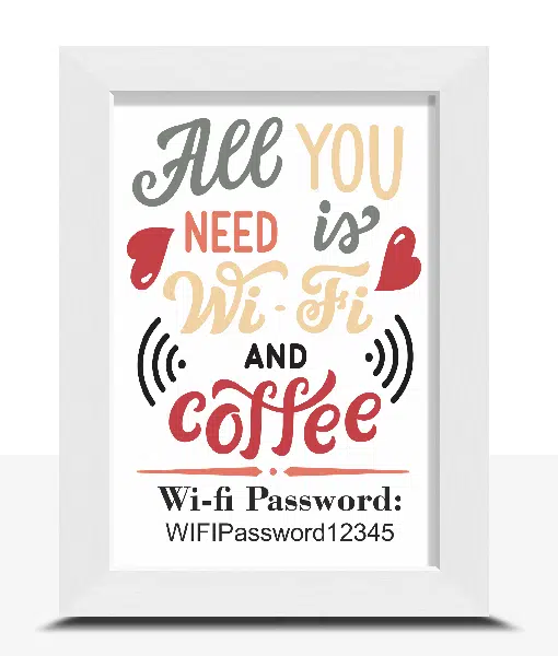 Personalised WIFI Password Poster Family