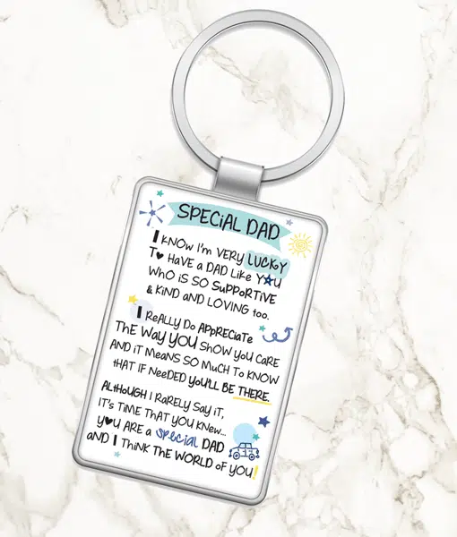 Special Dad – Metal Keyring Fathers Day Gifts