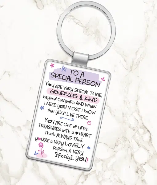 To A Special Person – Metal Keyring Birthday Gifts