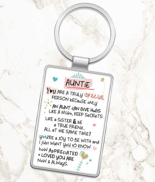 Auntie You Are A Truly Special Person – Metal Keyring Auntie