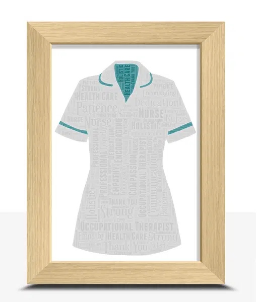 Personalised Occupational Therapist Word Art Picure Frame Gift Healthcare Gifts