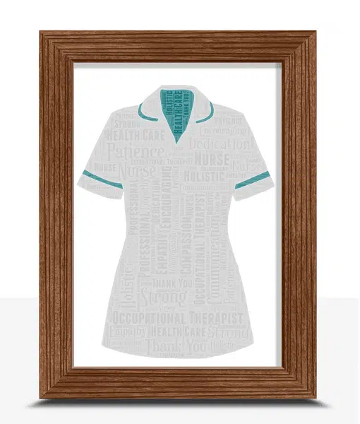 Personalised Occupational Therapist Word Art Picure Frame Gift Healthcare Gifts