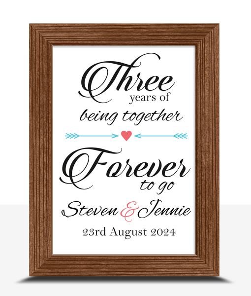 Personalised Anniversary Print – Forever To Go Anniversary Gifts