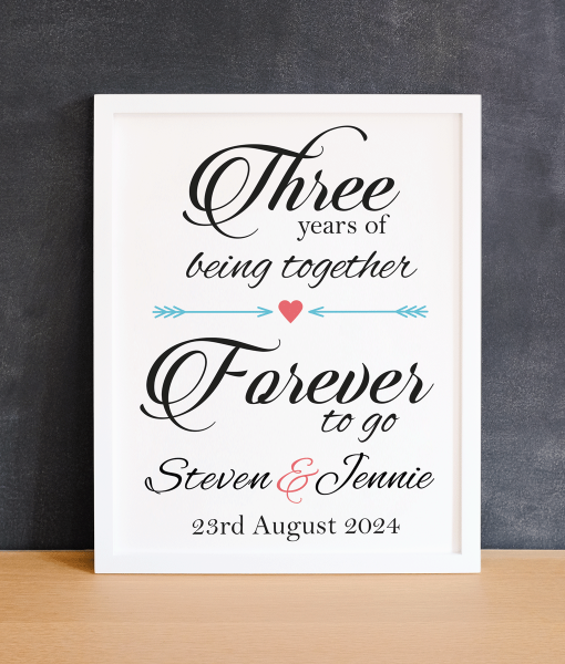 Personalised Anniversary Print – Forever To Go Anniversary Gifts
