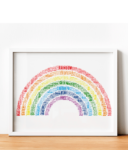 Personalised Rainbow Word Art Print – Unique Gift