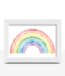 Personalised Rainbow Word Art Print – Unique Gift