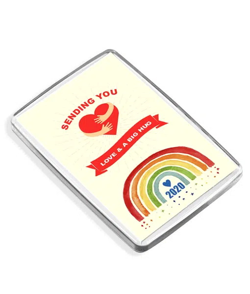 Sending You Love & A Big Hug – Rainbow Fridge Magnet Healthcare Gifts