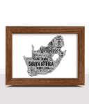 Personalised South Africa Word Art Map Print | ABC Prints