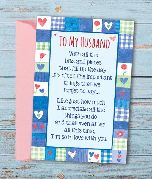 To My Husband – Sentimental Wallet Card Husband
