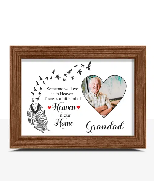 Personalised Heart Memorial Photo Remembrance Print Memorial Gifts