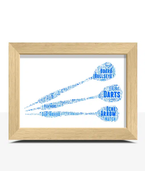Darts Word Art Print – Personalised Darts Player Gift Sport Gifts