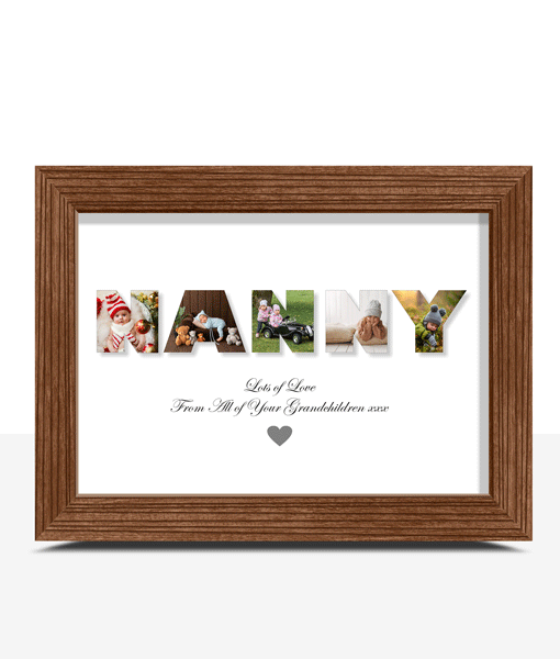 Personalised NANNY Photo Collage Gift Print Gifts For Grandparents