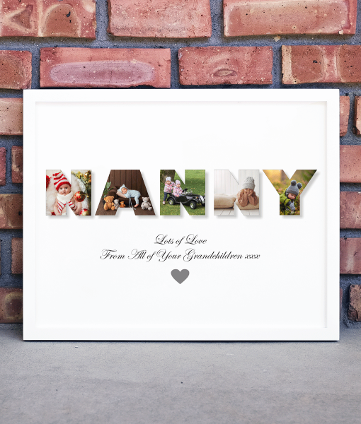 Personalised NANNY Photo Collage Gift Print Gifts For Grandparents