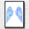 Angel Wings – Memorial Word Art Picture Frame Memorial Gifts
