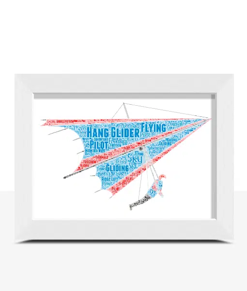 Personalised Hang Glider Word Art Sport Gifts