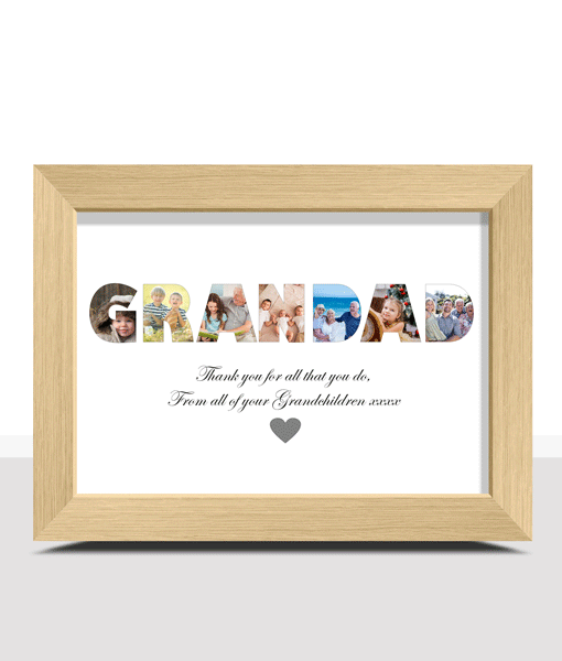 Personalised GRANDAD Photo Print Gift Fathers Day Gifts