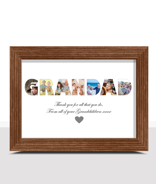 Personalised GRANDAD Photo Print Gift Fathers Day Gifts