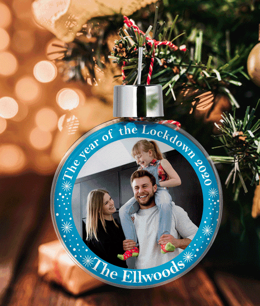 2020 Lockdown – Family Christmas Photo Baubles Christmas