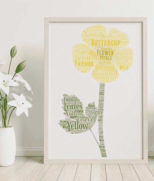 Buttercup Word Art Print