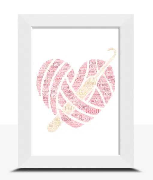 Personalised Crochet Word Art Gift