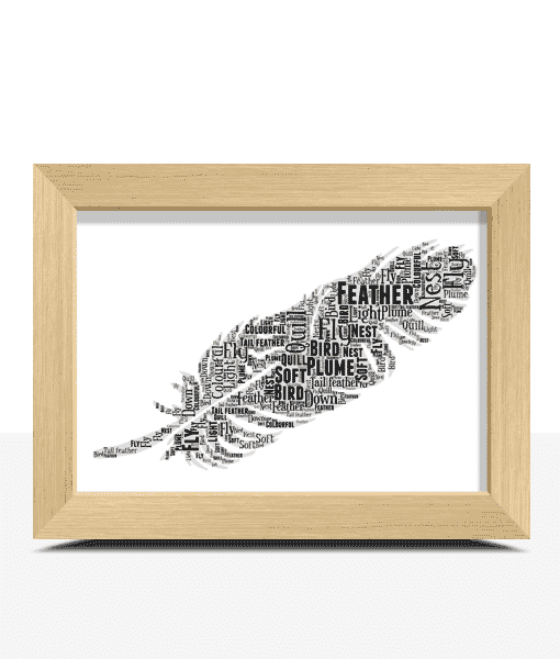 Feather Word Art – Personalised Good Luck Gift Good Luck Gifts