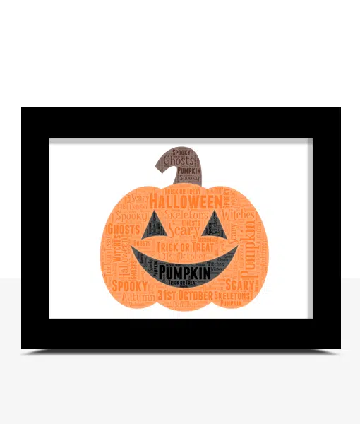 Halloween Pumpkin Word Art Print