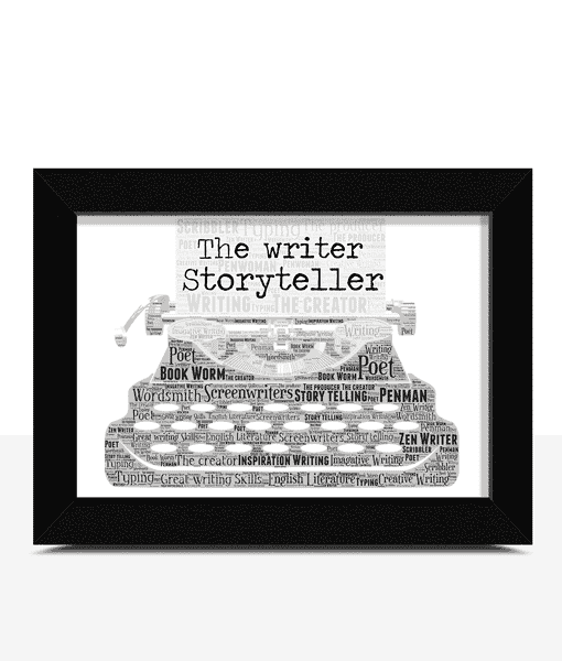 Personalised Typewriter Word Art Print Teacher Gifts