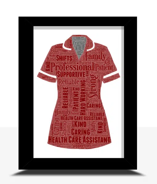 Health Care Assistant Uniform – Personalised Word Art Gift Healthcare Gifts