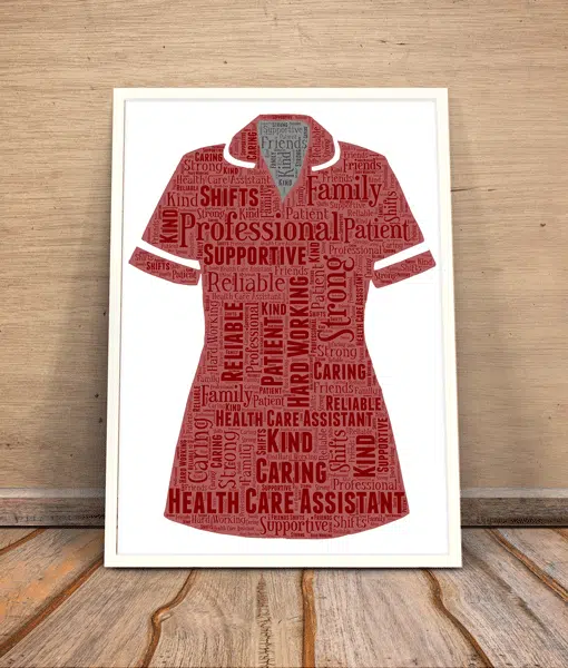 Health Care Assistant Uniform – Personalised Word Art Gift Healthcare Gifts