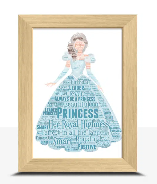 Princess Word Art Print Gifts For Children