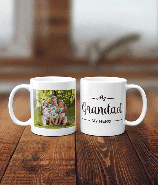 My Hero – Personalised Named Photo Mug – Thank You Appreciation Gift Fathers Day Gifts