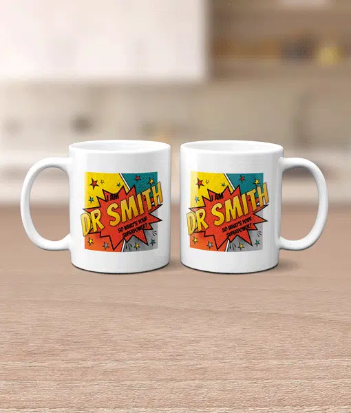Personalised Superhero Mug – Any Name Healthcare Gifts