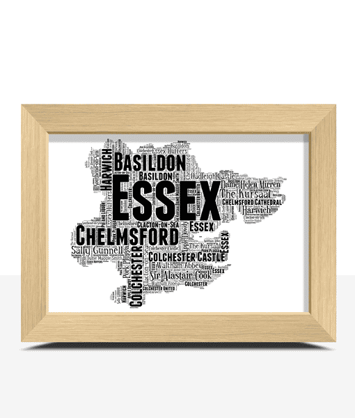 Personalised Essex Word Art Map Maps