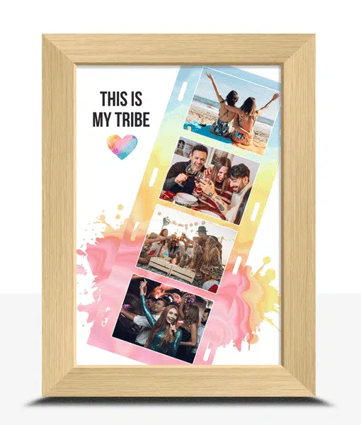 Camera Film Roll – Personalised Holiday Photo Collage Frame Birthday Gifts