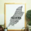 Personalised Isle of Man – Word Art Map Print Maps