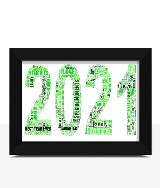 ANY Year – Personalised Word Art Print