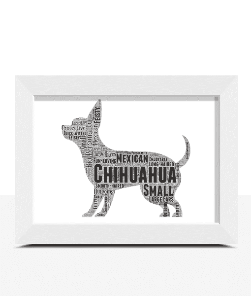 Personalised Chihuahua Dog – Word Art Animal Prints