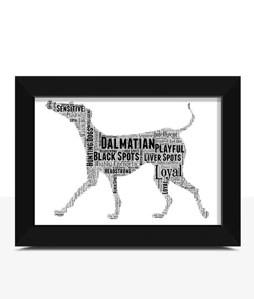 Personalised Dalmatian Dog – Word Art Animal Prints