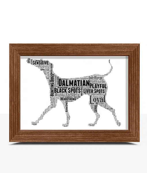 Personalised Dalmatian Dog – Word Art Animal Prints