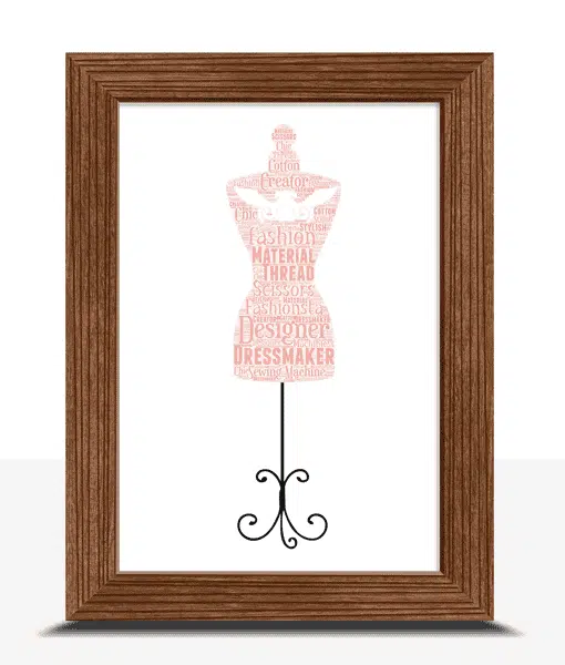Mannequin Word Art – Personalised Dressmaker Gift
