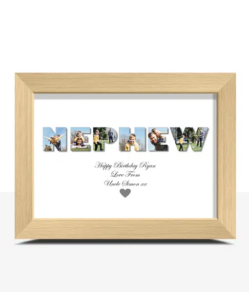 NEPHEW – Personalised Photo Picture Frame Gift Gifts For Him