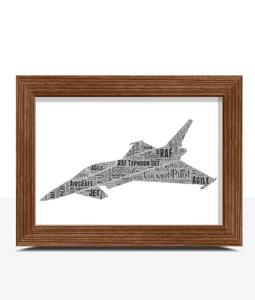 RAF Eurofighter Typhoon – Personalised Word Art Gift Military Gifts
